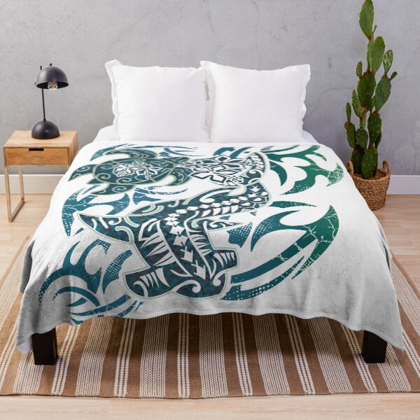 Item preview, Dark Hawaiian Tribal Hammerhead Shark And Turtle designed and sold by sunnthreads.