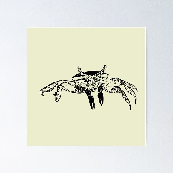 Item preview, Fiddler Crab Black Print  designed and sold by designsasstultd.