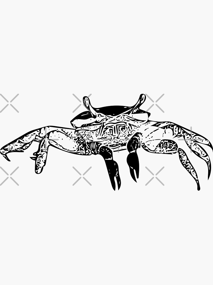 Fiddler Crab Black Print | Sticker
