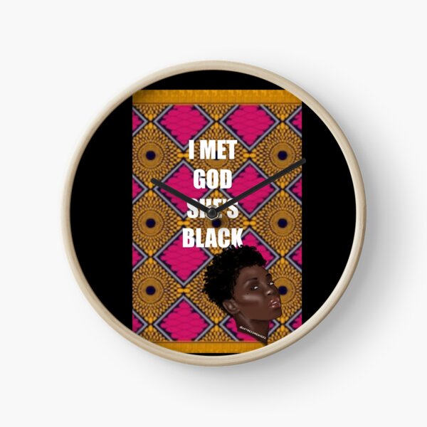 Item preview,  I MET GOD, SHE’S BLACK - ANKARA PINK & GOLD designed and sold by ArtBecomesHer2.