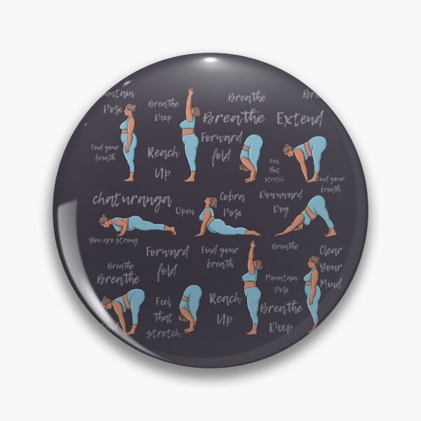 Item preview, Yoga sun salutation plus size yoga illustration  designed and sold by BopoWatercolour.