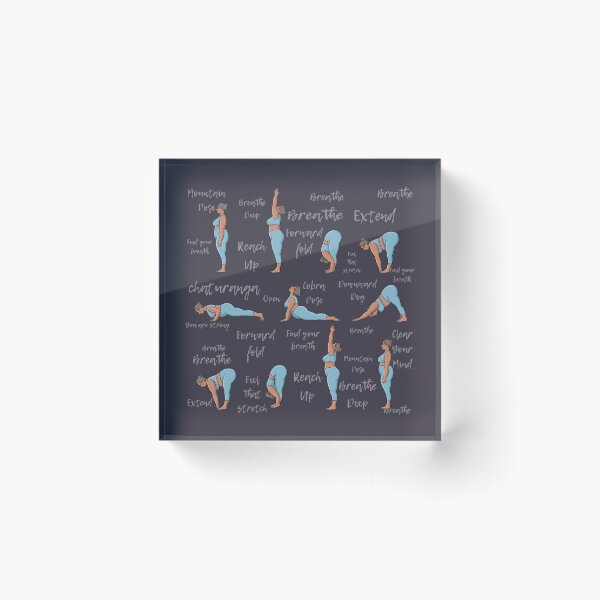 Item preview, Yoga sun salutation plus size yoga illustration  designed and sold by BopoWatercolour.
