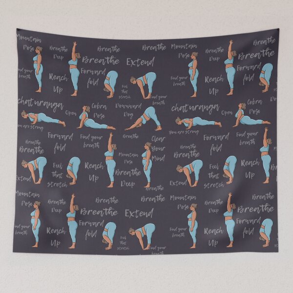 Item preview, Yoga sun salutation plus size yoga illustration  designed and sold by BopoWatercolour.