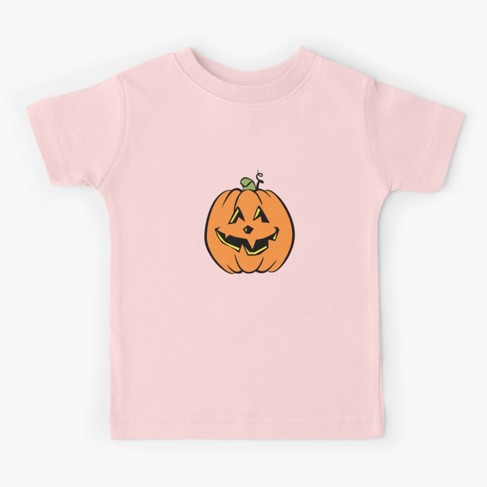 Scary Emo Halloween Orange Pumpkin White Shirt