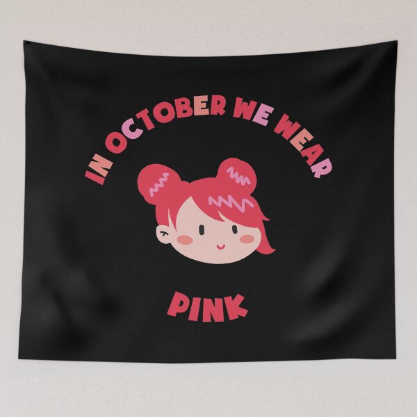 Item preview, In October We Wear Pink Breast Cancer Support designed and sold by kurokameart.