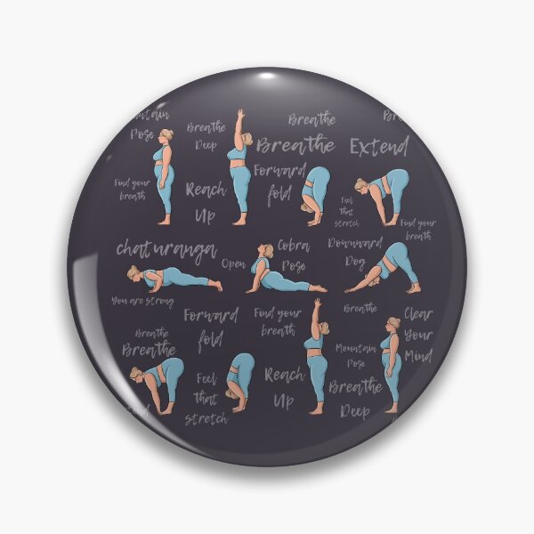 Item preview, Plus size body positive yoga practice poses sun salutation  designed and sold by BopoWatercolour.