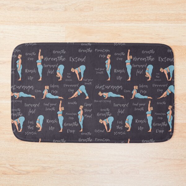 Item preview, Plus size body positive yoga practice poses sun salutation  designed and sold by BopoWatercolour.