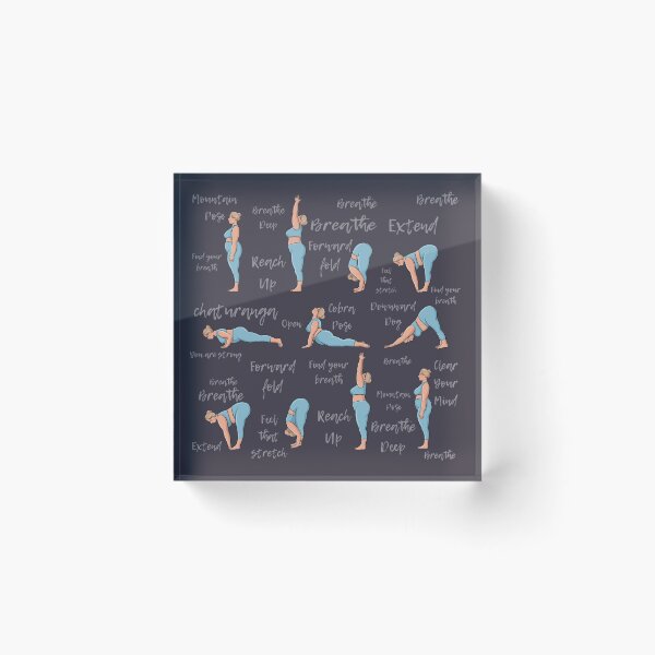 Item preview, Plus size body positive yoga practice poses sun salutation  designed and sold by BopoWatercolour.