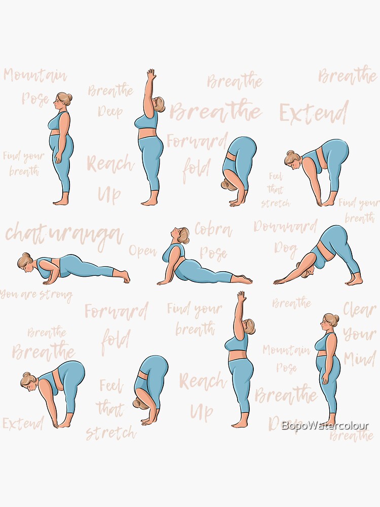 Body positive set. Women s yoga. Yoga and wellness concept. Happy yoga plus  sizewoman in various yoga poses. Attractive overweight woman. For Fat  acceptance movement no fatphobia Stock Vector | Adobe Stock
