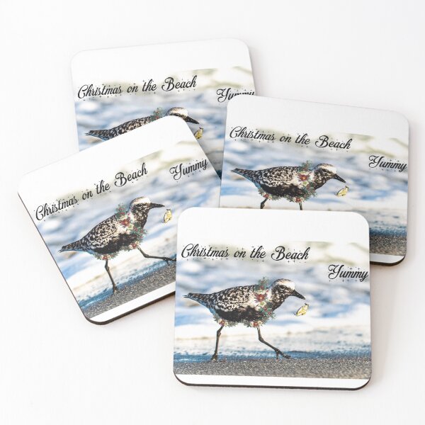 Item preview, Christmas Sandpiper, Venice FL. Beach designed and sold by Darlene Cameron.