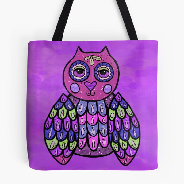 Item preview, Happy Howliday Holiday Owl Purple Halloween Greeting designed and sold by evastina.