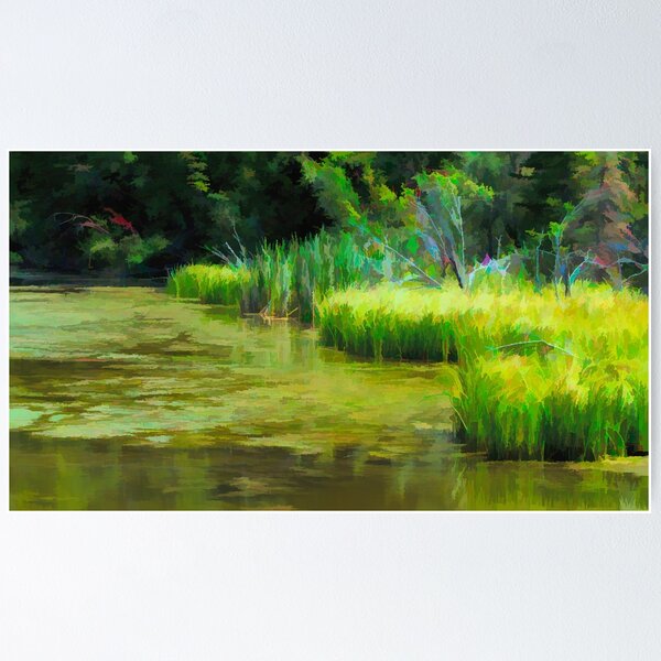 Item preview, Abstract water marsh scene designed and sold by CanadianWild418.