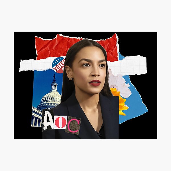 Item preview, AOC Collage/ Alexandria Ocasio Cortez designed and sold by erinaceous.