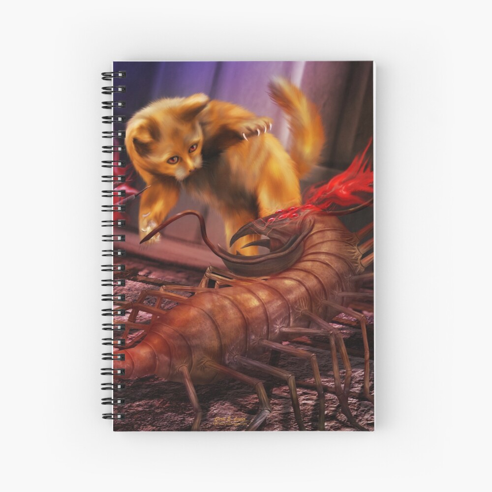 Kitten and Nightling Battle Spiral Notebook