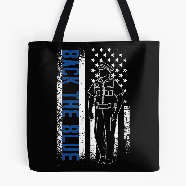 Item preview, Back the Police Officers Blue Line Support the Blue American Flag designed and sold by CoolSilhouettes.