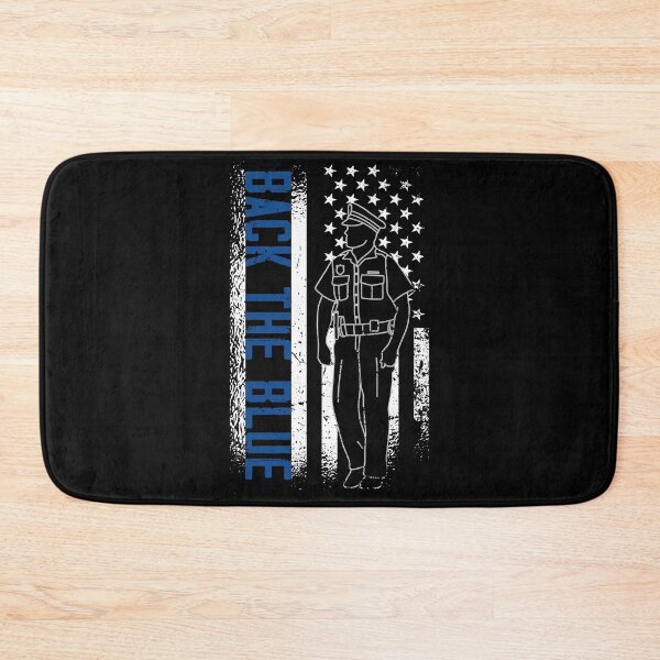 Item preview, Back the Police Officers Blue Line Support the Blue American Flag designed and sold by CoolSilhouettes.