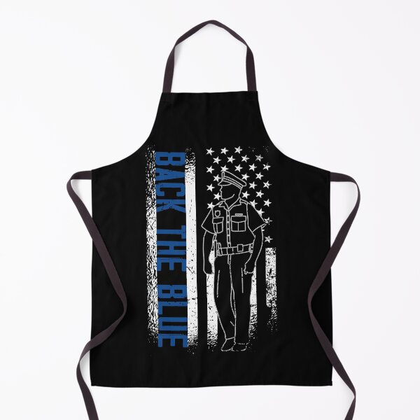 Item preview, Back the Police Officers Blue Line Support the Blue American Flag designed and sold by CoolSilhouettes.