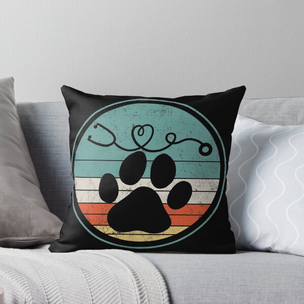 Item preview, Veterinarian Vet Tech Stethoscope Paw Retro designed and sold by Mealla.
