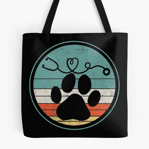 Item preview, Veterinarian Vet Tech Stethoscope Paw Retro designed and sold by Mealla.
