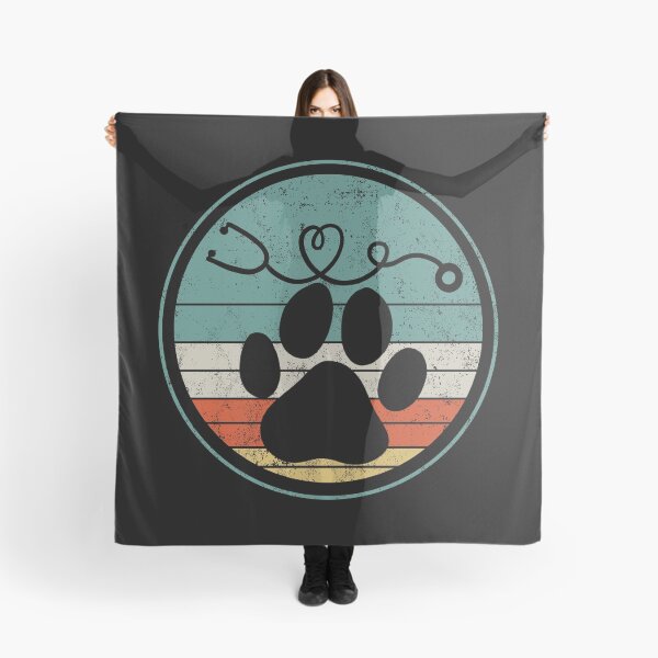 Item preview, Veterinarian Vet Tech Stethoscope Paw Retro designed and sold by Mealla.