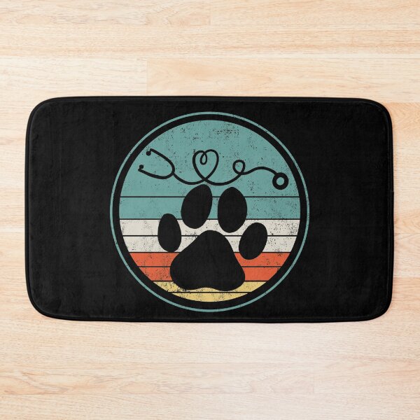Item preview, Veterinarian Vet Tech Stethoscope Paw Retro designed and sold by Mealla.