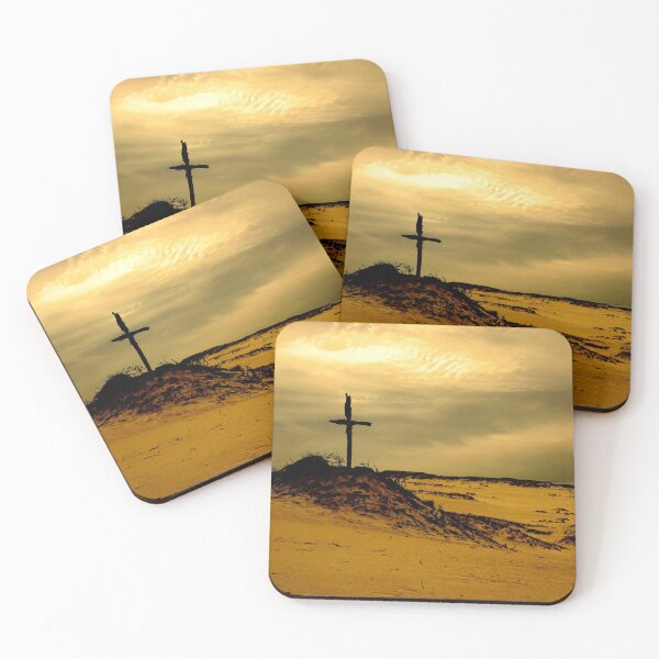Item preview, Golden dunes with a cross designed and sold by 4Seasons.