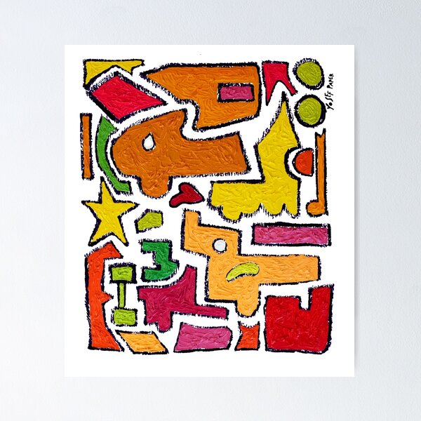 Item preview, Green nose mosaic pattern art clear  designed and sold by yosefpaperstore.