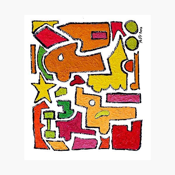 Item preview, Green nose mosaic pattern art clear  designed and sold by yosefpaperstore.