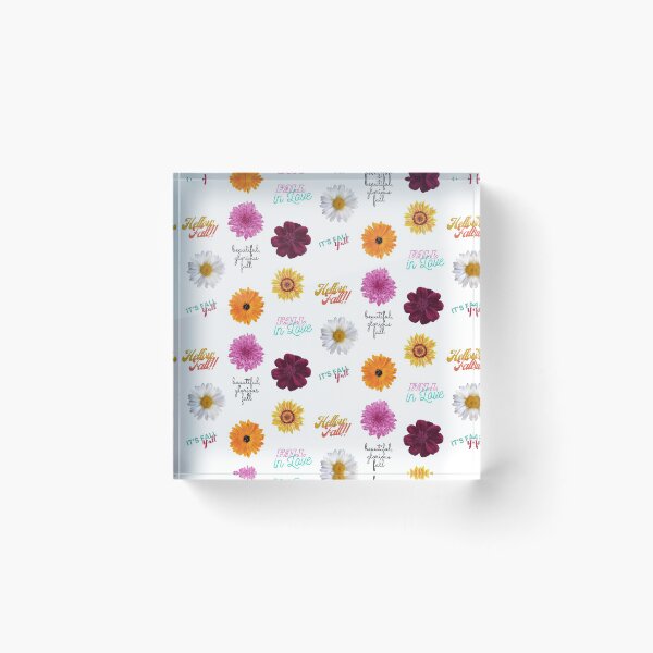 Item preview, Fall Flowers Pack with fall sayings with sunflower, daisies and dahlia designed and sold by milkasweet.