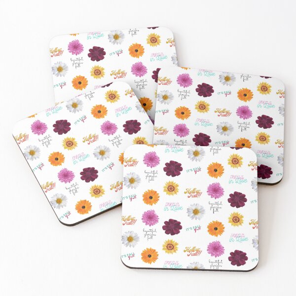 Item preview, Fall Flowers Pack with fall sayings with sunflower, daisies and dahlia designed and sold by milkasweet.