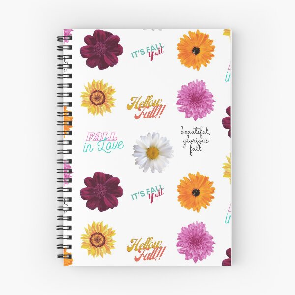 Item preview, Fall Flowers Pack with fall sayings with sunflower, daisies and dahlia designed and sold by milkasweet.