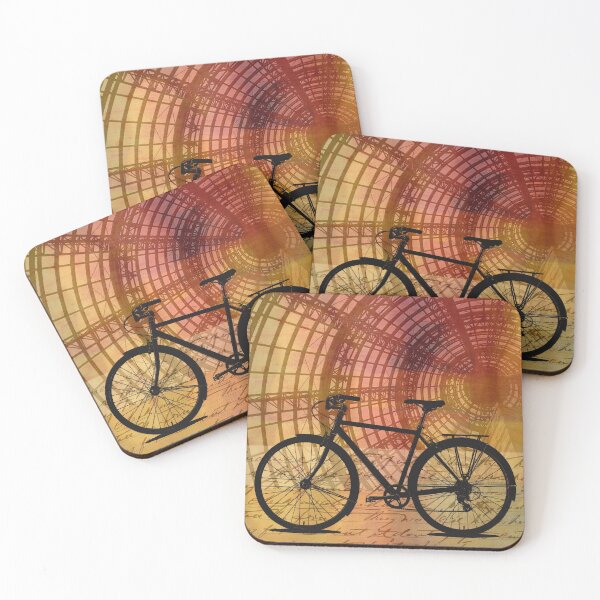 Item preview, Bicycle Silhouette Collage Art designed and sold by NancyMerkle.
