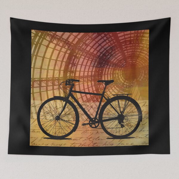 Item preview, Bicycle Silhouette Collage Art designed and sold by NancyMerkle.