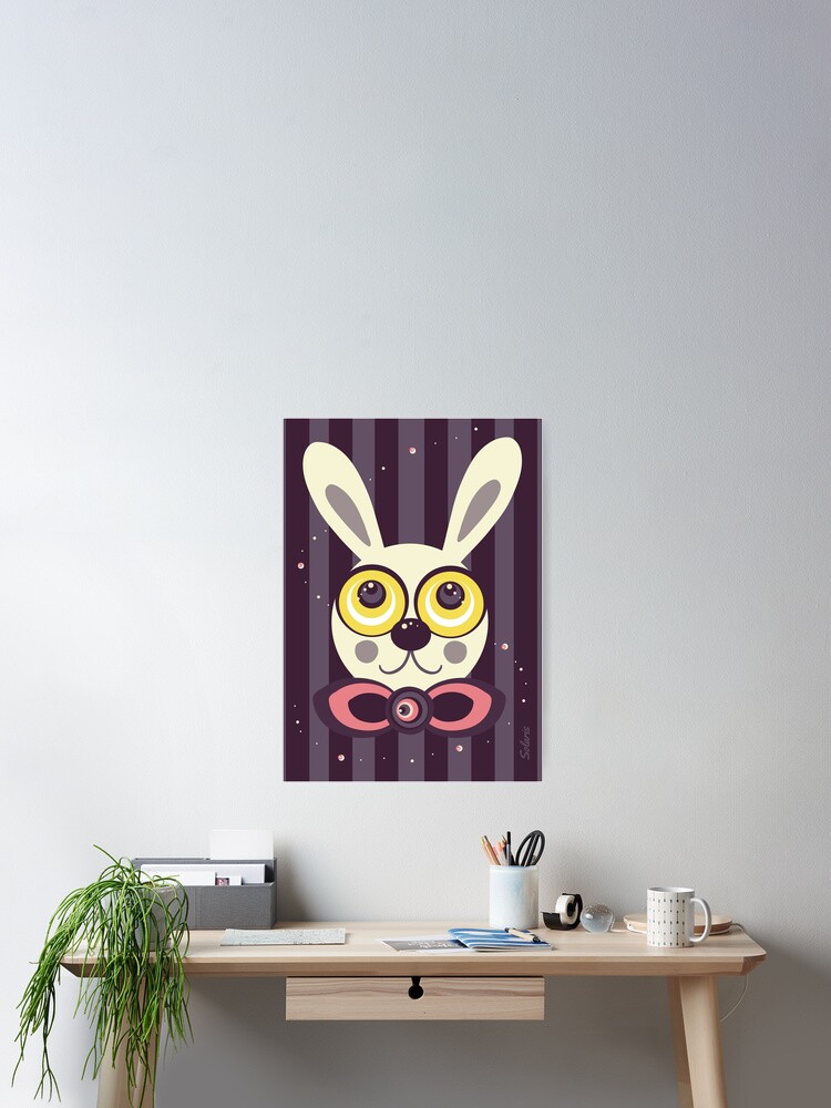 Thumbnail 2 of 3, Poster, Super Crazy Rabbit designed and sold by SolarisPrints.
