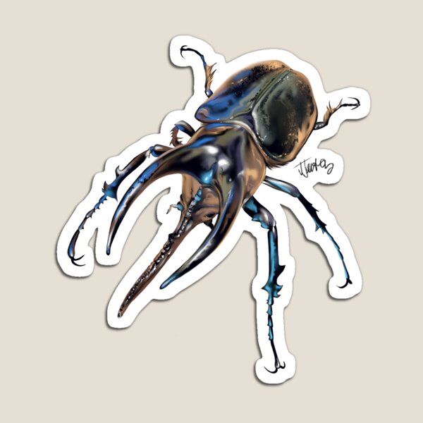 Item preview, Rhinoceros beetle, Moellenkampi  designed and sold by bluejayknits.