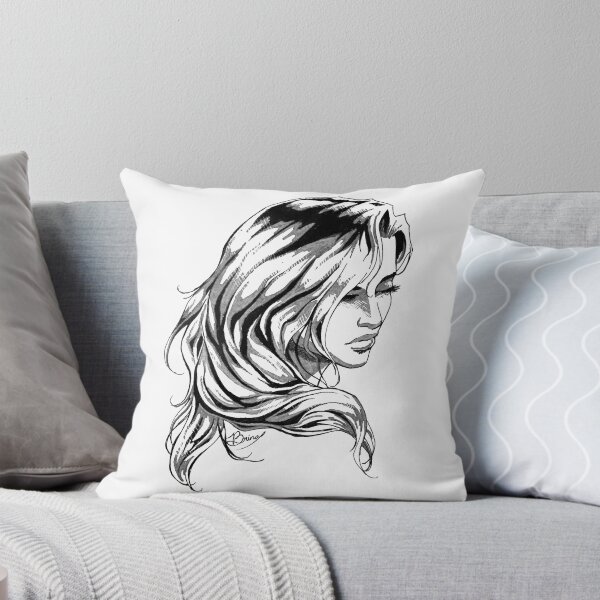 Item preview, Hair Swept over Shoulder in Gray designed and sold by Brina Williamson.