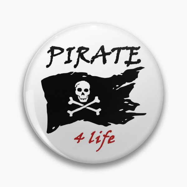 Item preview, PIRATE 4 Life - wild free adventurous rogue water rough seas of life challenge accepted outside comfort zone designed and sold by DOM-Shop.