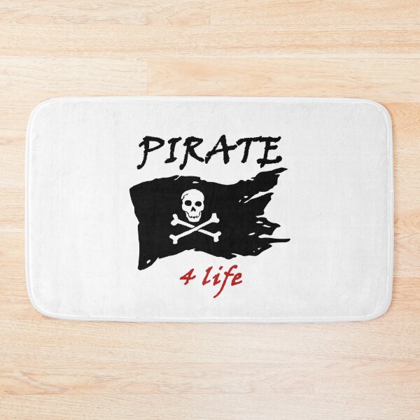 Item preview, PIRATE 4 Life - wild free adventurous rogue water rough seas of life challenge accepted outside comfort zone designed and sold by DOM-Shop.