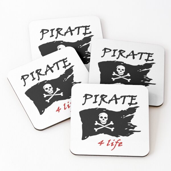 Item preview, PIRATE 4 Life - wild free adventurous rogue water rough seas of life challenge accepted outside comfort zone designed and sold by DOM-Shop.