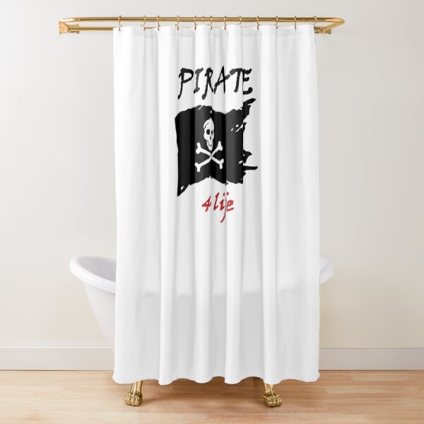 Item preview, PIRATE 4 Life - wild free adventurous rogue water rough seas of life challenge accepted outside comfort zone designed and sold by DOM-Shop.
