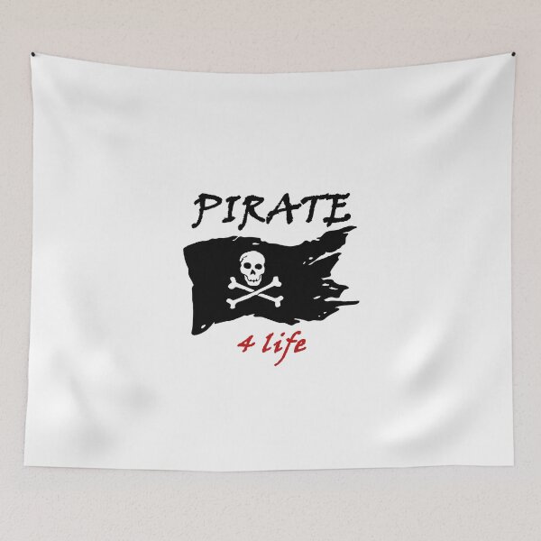 Item preview, PIRATE 4 Life - wild free adventurous rogue water rough seas of life challenge accepted outside comfort zone designed and sold by DOM-Shop.