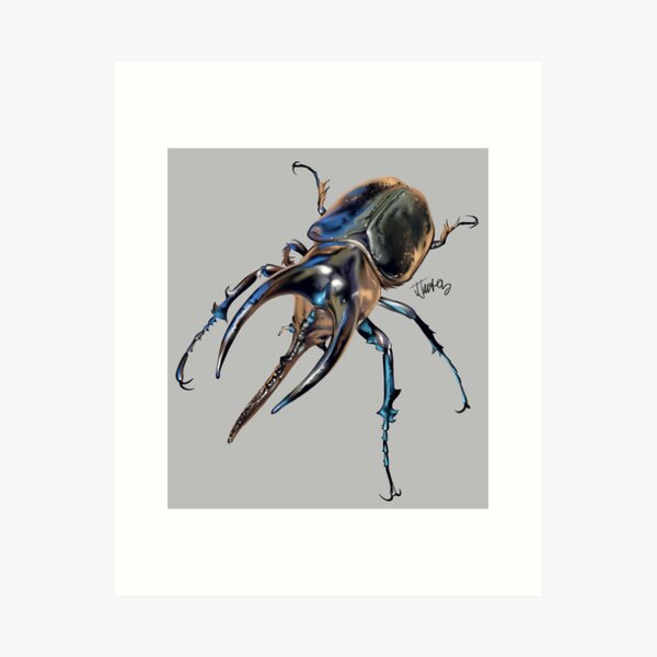 Item preview, Rhinoceros beetle, Moellenkampi  designed and sold by bluejayknits.