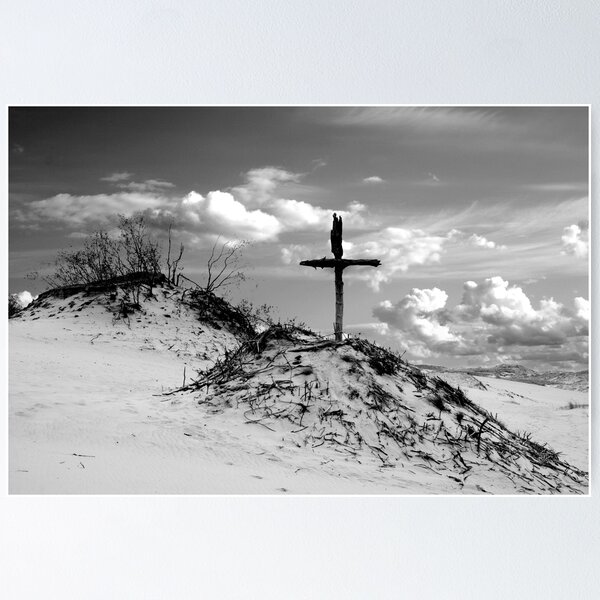 Item preview, Golden dunes with a cross designed and sold by 4Seasons.