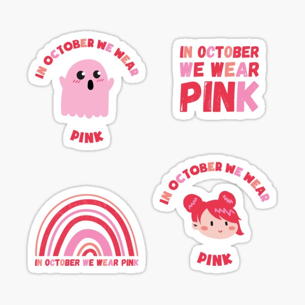 Item preview, In October We Wear Pink Breast Cancer Support designed and sold by kurokameart.