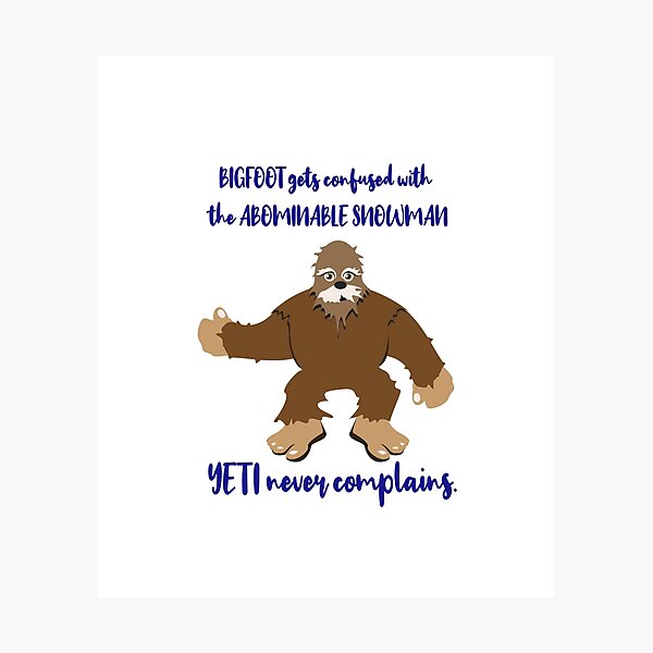 Item preview, Bigfoot, Abominable Snowman, Yeti designed and sold by ittybittyowl.