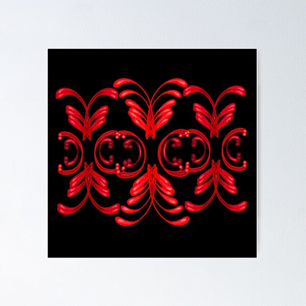 Item preview, ELEGANT RED AND BLACK FLOWER PETAL PATTERN DESIGN! designed and sold by TYNEY92.