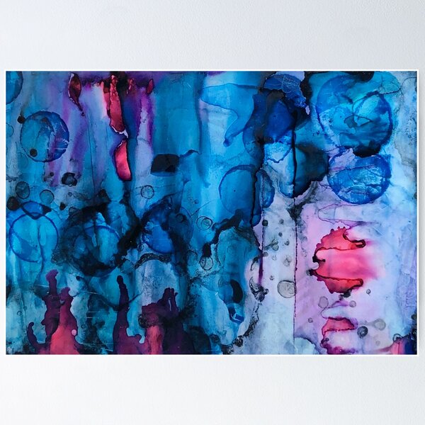 Item preview, Circles in Blue Alcohol Ink designed and sold by Artfully Abstracted.