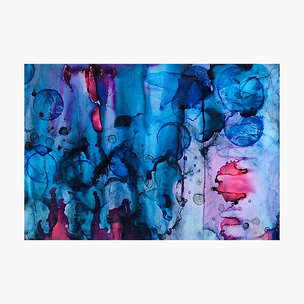 Item preview, Circles in Blue Alcohol Ink designed and sold by Artfully Abstracted.