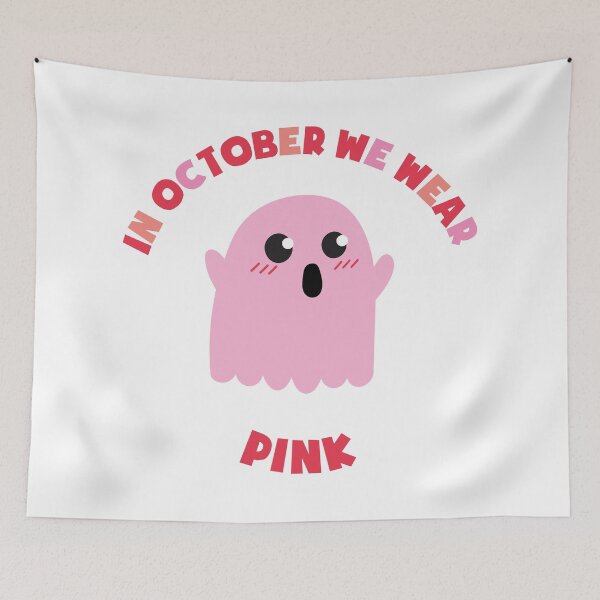 Item preview, In October We Wear Pink Breast Cancer Support designed and sold by kurokameart.