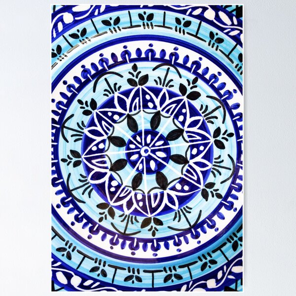 Item preview, Azulejo in shades of blue designed and sold by Elena Estelles.